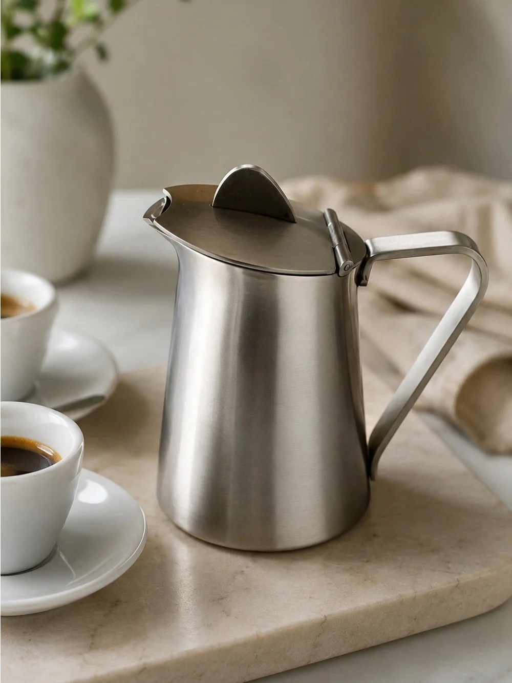 Vintage Alessi 4071 Creamer Pitcher 18/8 Stainless Steel Italy Modernist